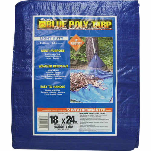 Dize Blue Poly Tarp - 18 x 24 ft. (18' x 24', Blue)