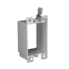 CANTEX 1-Gang 10 cu. in. EZ BOX Low Voltage Old Work Residential Electrical Switch and Outlet Box with EZ Mount Clamps Gray