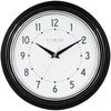 WALL CLOCK 9 1/2 DINER BK W/CH BEZL