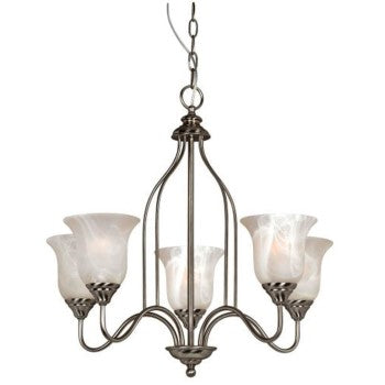Hardware House 543934 Saturn Design Series Chandelier, Satin Nickel