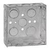 Thomas & Betts Steel City Steel Outlet Boxes Square Box, 21 Cubic Inches, 4 Inch Square x 1-1/2 Inch Deep