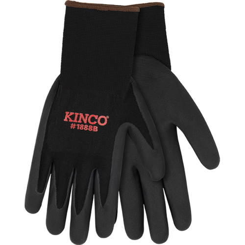 kinco Black Nylon-Spandex Knit Shell & CoolCoat™ Micro-Foam Nitrile Palm