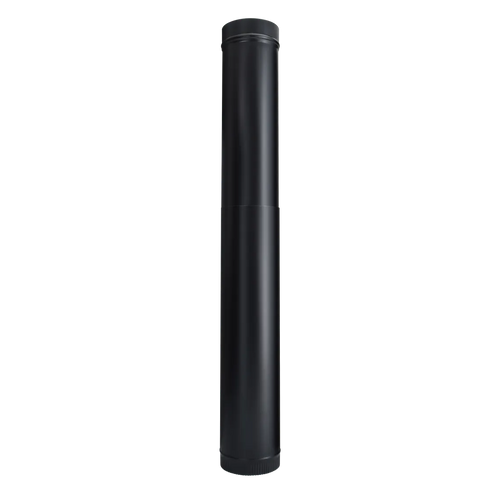 Imperial Telescopic Stove Pipe 6 Black Matt Pipe Telescopic - 24ga