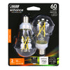 Feit Electric 8.3W (60W Replacement) Soft White (2700K) E17 Base A15 Filament LED (2-Pack)