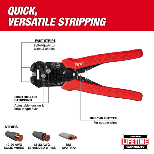 Milwaukee Self-Adjusting Wire Stripper & Cutter