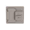 Hubbell 2-Gang Weatherproof Cover, Plastic, Toggle/GFCI, Gray