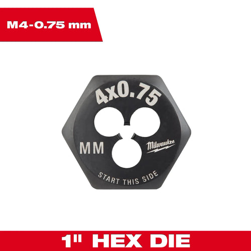 Milwaukee M4-0.70 mm 1-Inch Hex Threading Die