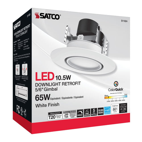 Satco Products S11824 10.5WLED/DIR/5-6/90'/CCT-SEL
