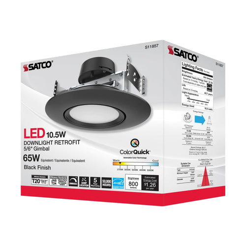 Satco Products S11857 10.5WLED/DIR/5-6/CCT-SEL/120V/