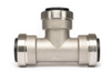 QuickFitting Stainless Steel Push Fittings 3/4” x 1/2” x 1/2” Reducing Tee