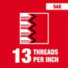 Milwaukee Tool 1/2-13 NC Straight Flute Plug Tap