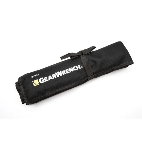 GearWrench 11 Piece 12 Point Long Pattern Combination SAE Wrench Set with Tool Roll