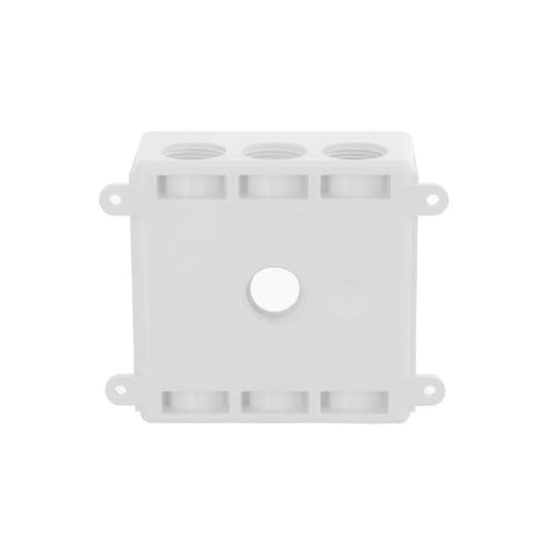 Hubbell 2-Gang Weatherproof Box, Seven 1/2 or 3/4 in. Threaded Outlets, White