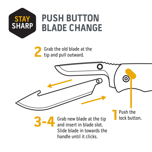 Outdoor Edge 2.5 Drop Point Blades / 6 Pack