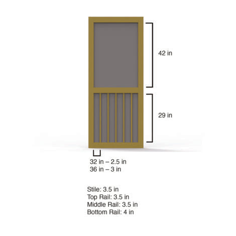 Screen Tight Timberline Pressure Treated Wood Screen Door