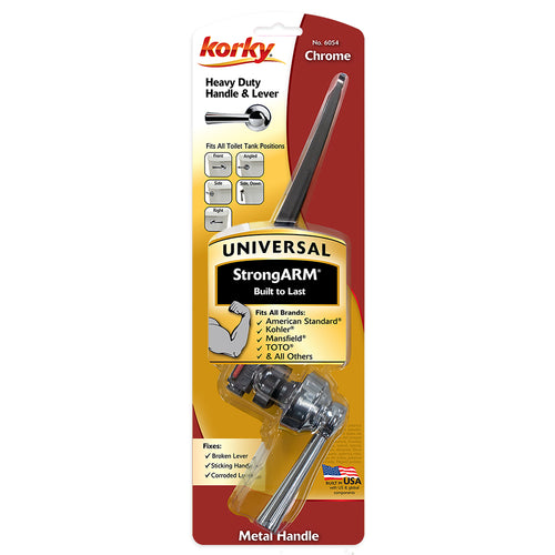 Korky StrongARM® Toilet Handle and Lever, Simple Chrome