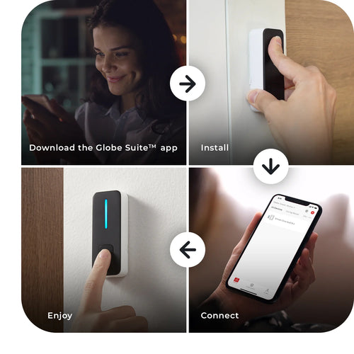 Heath Zenith White/Black Plastic Wired Smart Doorbell Kit