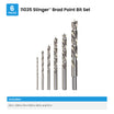 Spyder 6-Piece Assorted Brad Point High Speed Steel Twist Drill Bit Set (1/8, 3/16, 1/4, 5/16, 3/8, 1/2) Stinger™