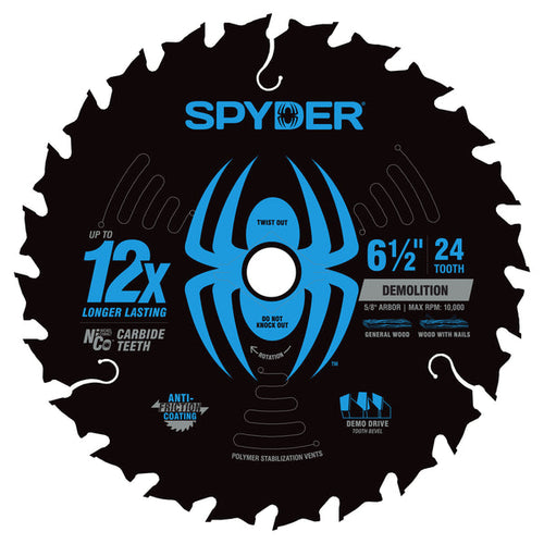 Spyder 6-1/2 24-Tooth Saw Blade for Demolition