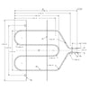 Range Kleen 7530 Broil Element GE, Hotpoint (3410 W, 240 V) 2 Bumps
