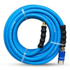 BluBird Rubber Air Hose 3/8 X 50'- 3/8 Male-NPT, 300 PSI, EPDM with Universal 5 in 1 Coupler