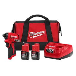Milwaukee M12™ Subcompact Brushless 1/4 Hex Impact Driver Kit