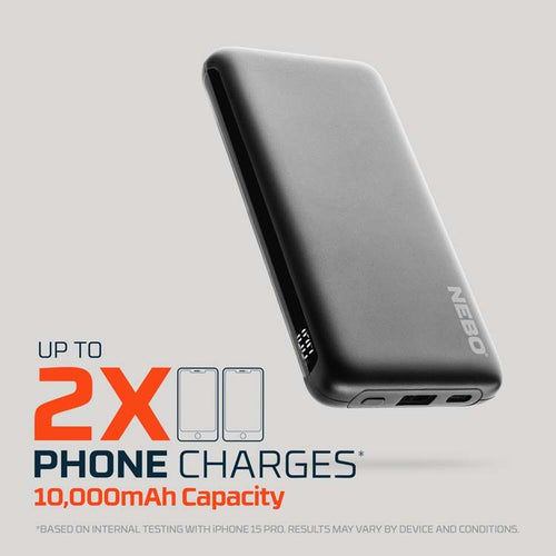 NEBO 10K Portable Power Bank 37 Watt-Hours