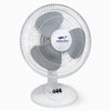 Proaira 12 Oscillating Table Fan with Adjustable Tilt, 3 Speed Control, White