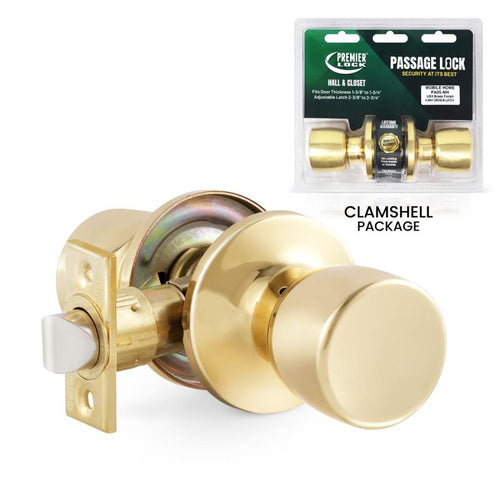 Grip Tight Tools Passage Knob - Tulip Style - 6 in 1 Drive - In Latch - Mobile Home