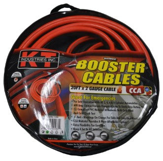 K-T Industries 20' 2 Gauge Booster Cable CCA
