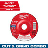 Milwaukee 4-1/2 x 1/8 x 7/8 Performance+ Dual Metal Cut & Grind Wheel Type 27