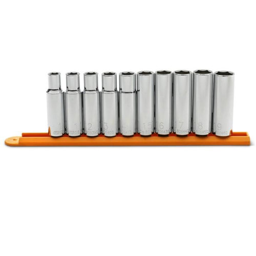 GearWrench 10 Piece 1/2 Drive 6 Point Deep Metric Socket Set