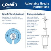 Orbit 4-inch Professional Pressure-Regulating Pop-Up Spray Head Sprinkler with 8-foot Adjustable Nozzle
