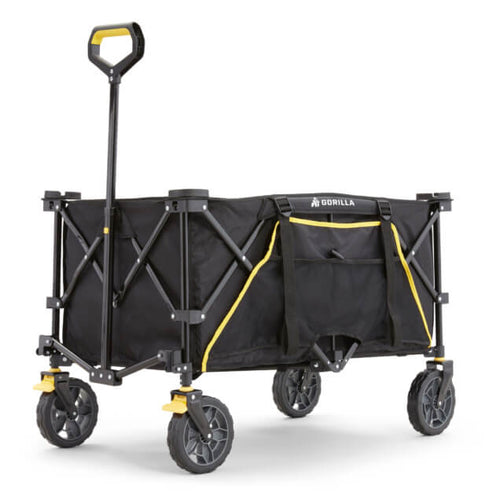 Gorilla Carts 7 Cu. Ft. Collapsible Folding Outdoor Utility Wagon with Oversized Bed