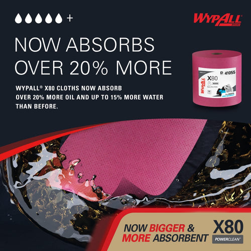 Kimberly Clark WypAll® PowerClean™ X80 Heavy Duty Cloths