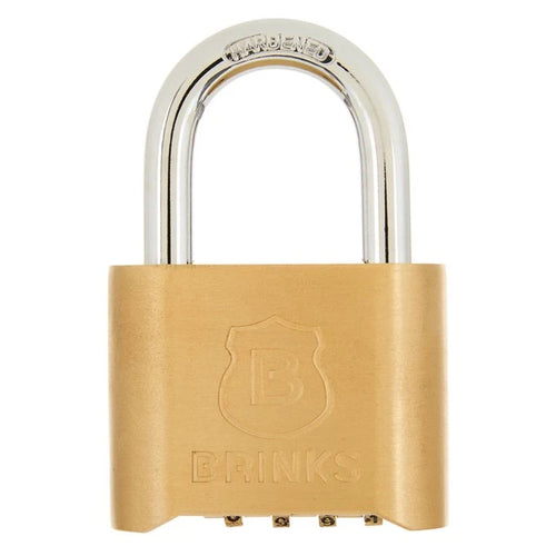 Brinks® 2in. (50 mm) Solid Brass 4-Dial Resettable Combination Padlock