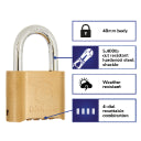Brinks® 2in. (50 mm) Solid Brass 4-Dial Resettable Combination Padlock