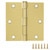 Design House  Interior Door Hinge, Square Radius, 3.5, Satin Brass, 3-Pack