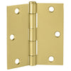 Design House  Interior Door Hinge, Square Radius, 3.5, Satin Brass, 3-Pack