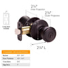 Design House Tulip Keyed Entry Door Knob, Matte Black