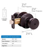 Design House  Tulip Privacy Door Knob, Matte Black