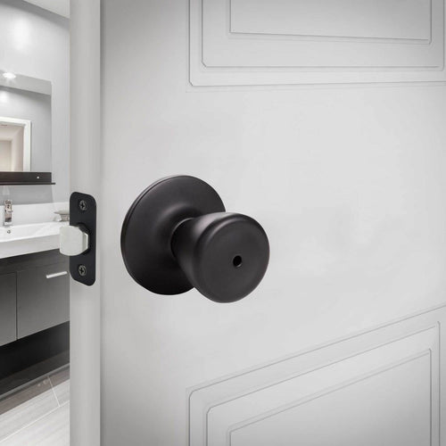 Design House  Tulip Privacy Door Knob, Matte Black