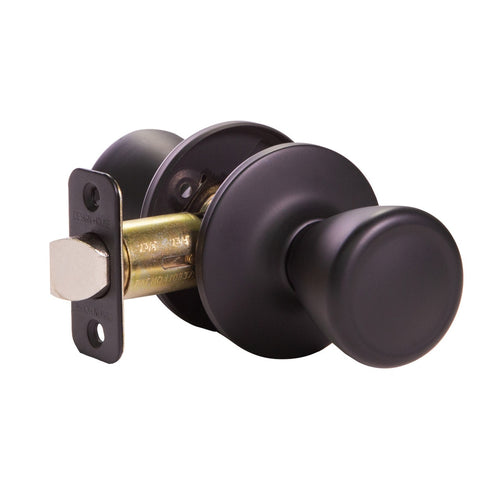 Design House Tulip Passage Door Knob, Matte Black