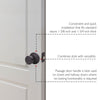 Design House Tulip Passage Door Knob, Matte Black