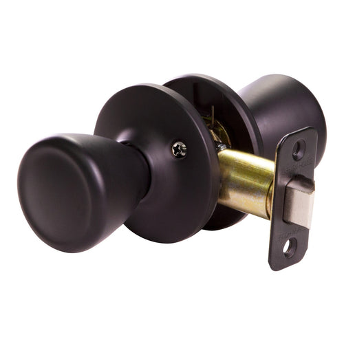 Design House Tulip Passage Door Knob, Matte Black