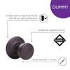 Design House Tulip Dummy Door Knob, Matte Black