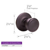 Design House Tulip Dummy Door Knob, Matte Black