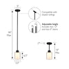 Design House Oslo 1-Light Mini Pendant, Matte Black
