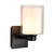 Design House Oslo Indoor 1-Light Wall Sconce, Frosted Glass, Matte Black
