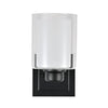 Design House Oslo Indoor 1-Light Wall Sconce, Frosted Glass, Matte Black